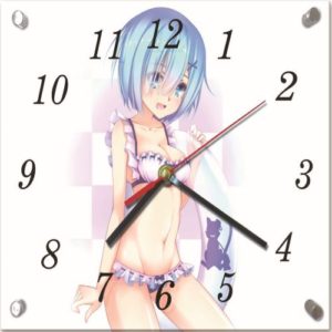 Re:Zero Rem Scantily Clad Glass Hanging Clock 20X25cm